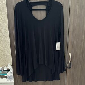 Elegant Black Women's Tunic Top